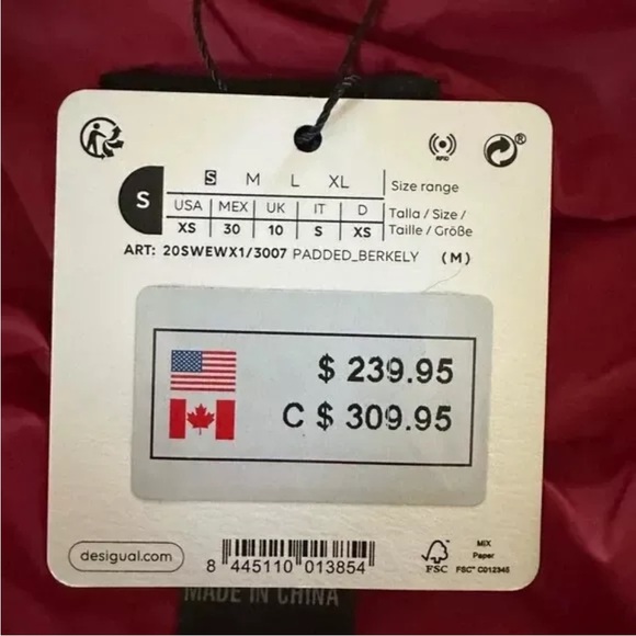 Desigual / Puffer Parka Jacket / Designer Padded Jacket - Picture 7 of 7